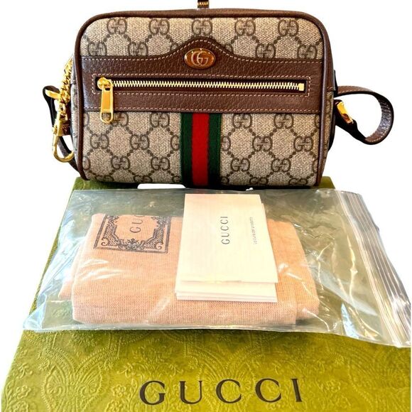 Gucci Ophidia GG Supreme Mini Shoulder Crossbody - Picture 1 of 11